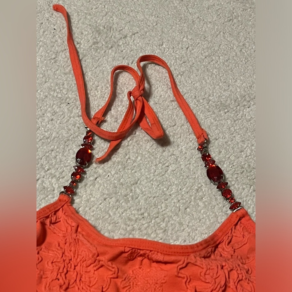 Bright beaded tie up summer top/summer dress